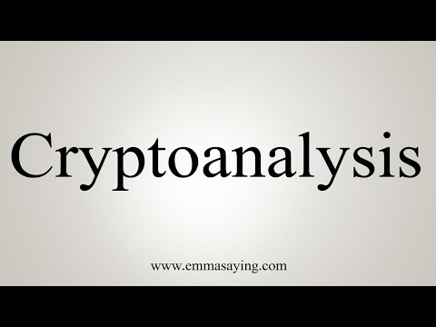 How To Say Cryptoanalysis