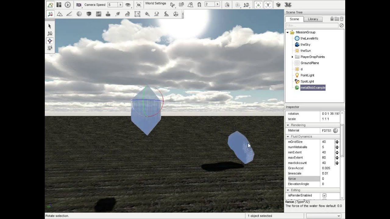 Real-Time Fluid Dynamics Simulation with Spherical Texture Mapping in Torque3D