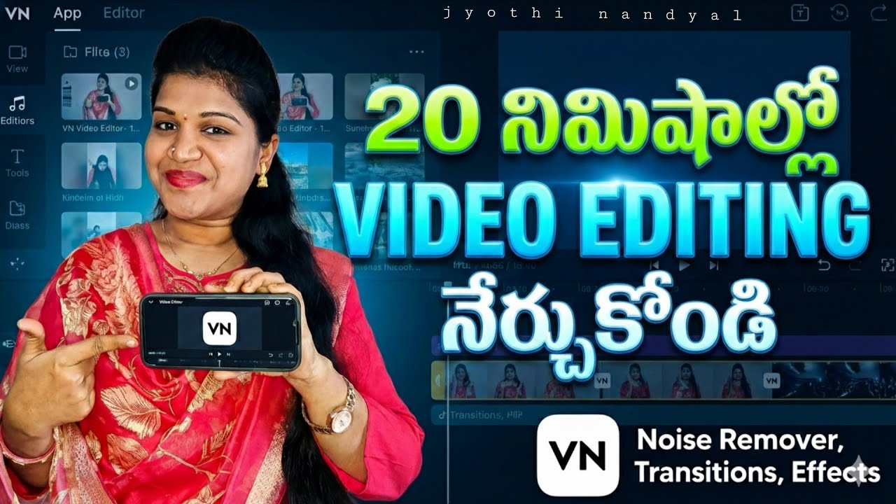 VN App Video Editing Full Tutorial in Telugu | Beginners కోసం Step-by-Step Guide 2025