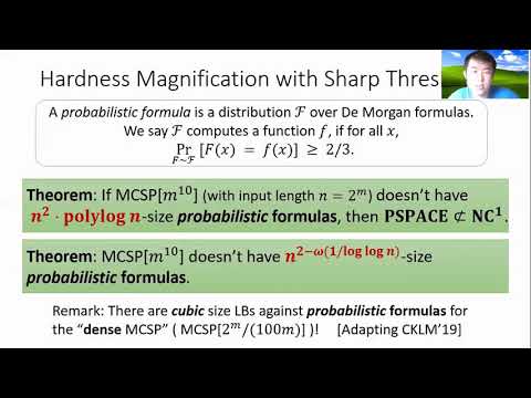 Session 10B - Sharp Threshold Results for Computational Complexity
