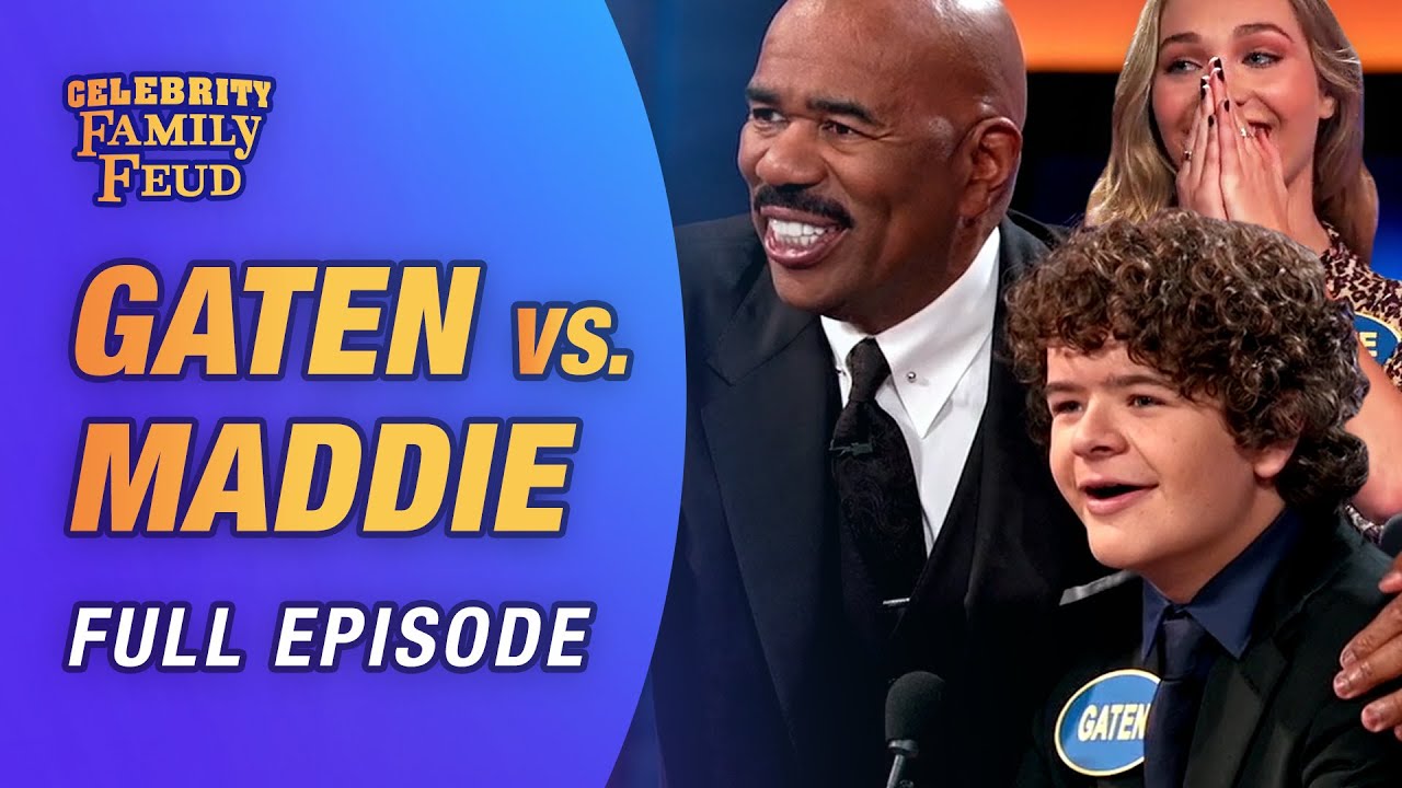 Gaten Matarazzo Battles Maddie & Mackenzie Ziegler on Celebrity Family Feud! 🎉