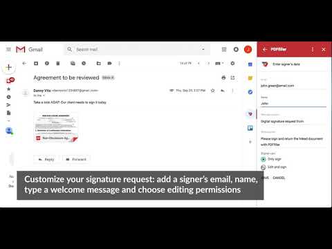 PDFfiller for Gmail