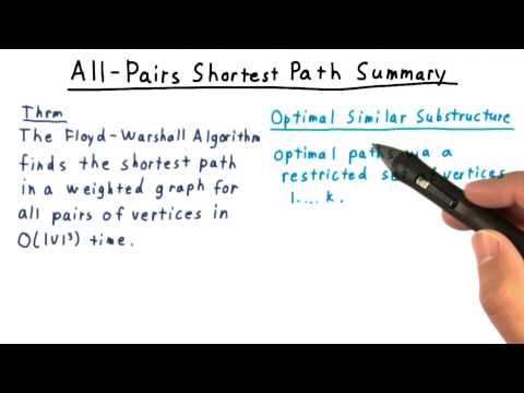 All Pairs Summary - Georgia Tech - Computability, Complexity, Theory: Algorithms