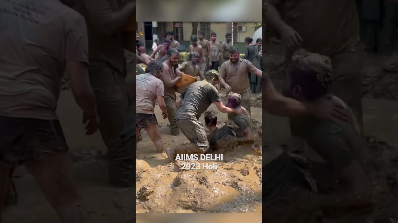 AIIMS DELHI 2023 Holi celebrations😁 #aiims #holi #neet #doctor#mbbs
