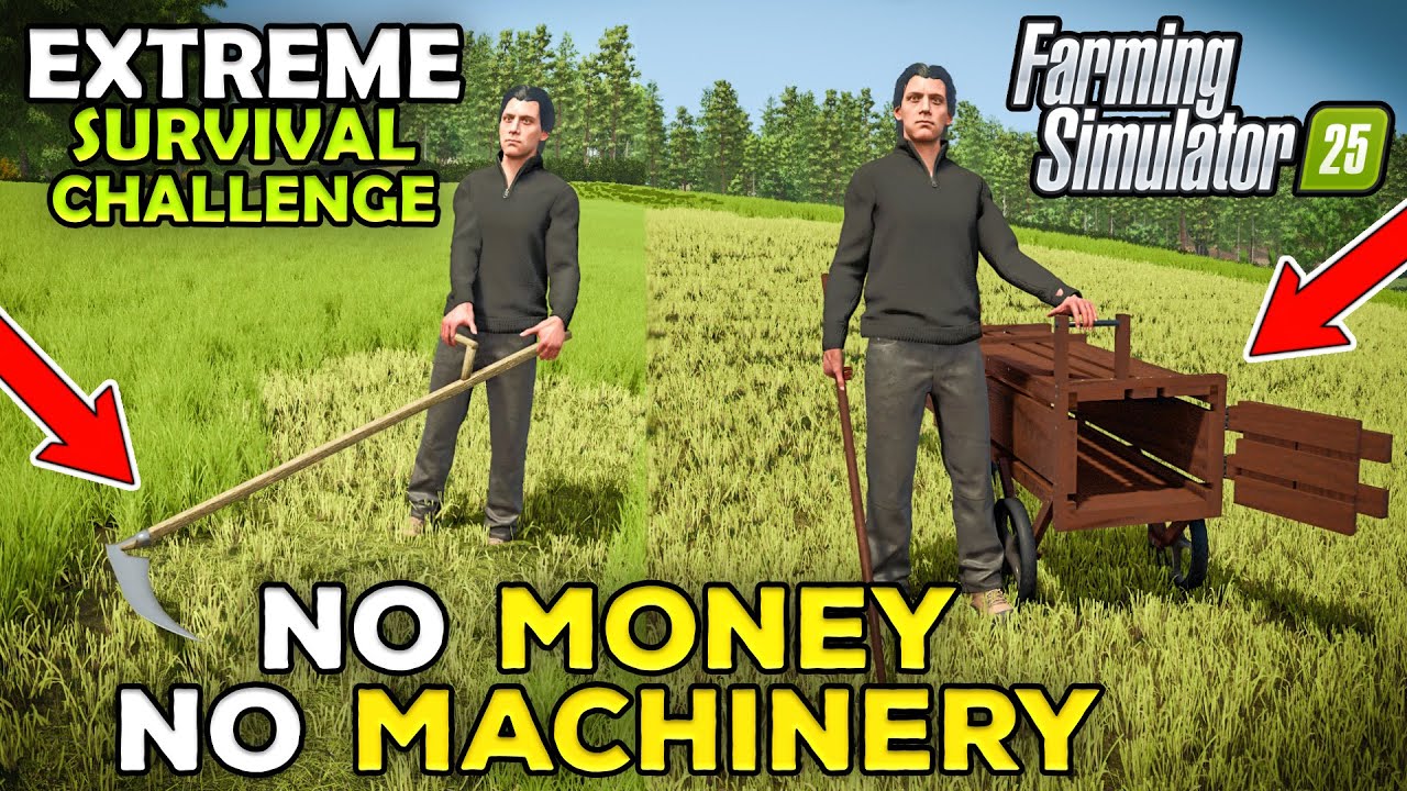 STARTING WITH $0 AND NO MACHINERY - EXTREME Survival Challenge | Episode 1