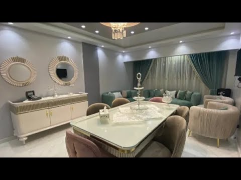 من اجمل واشيك شقه عروسه فن وإبداع في ترتيب وتنظيم في النيش والدولاب والمطبخ واحداث الفرش والأجهزة