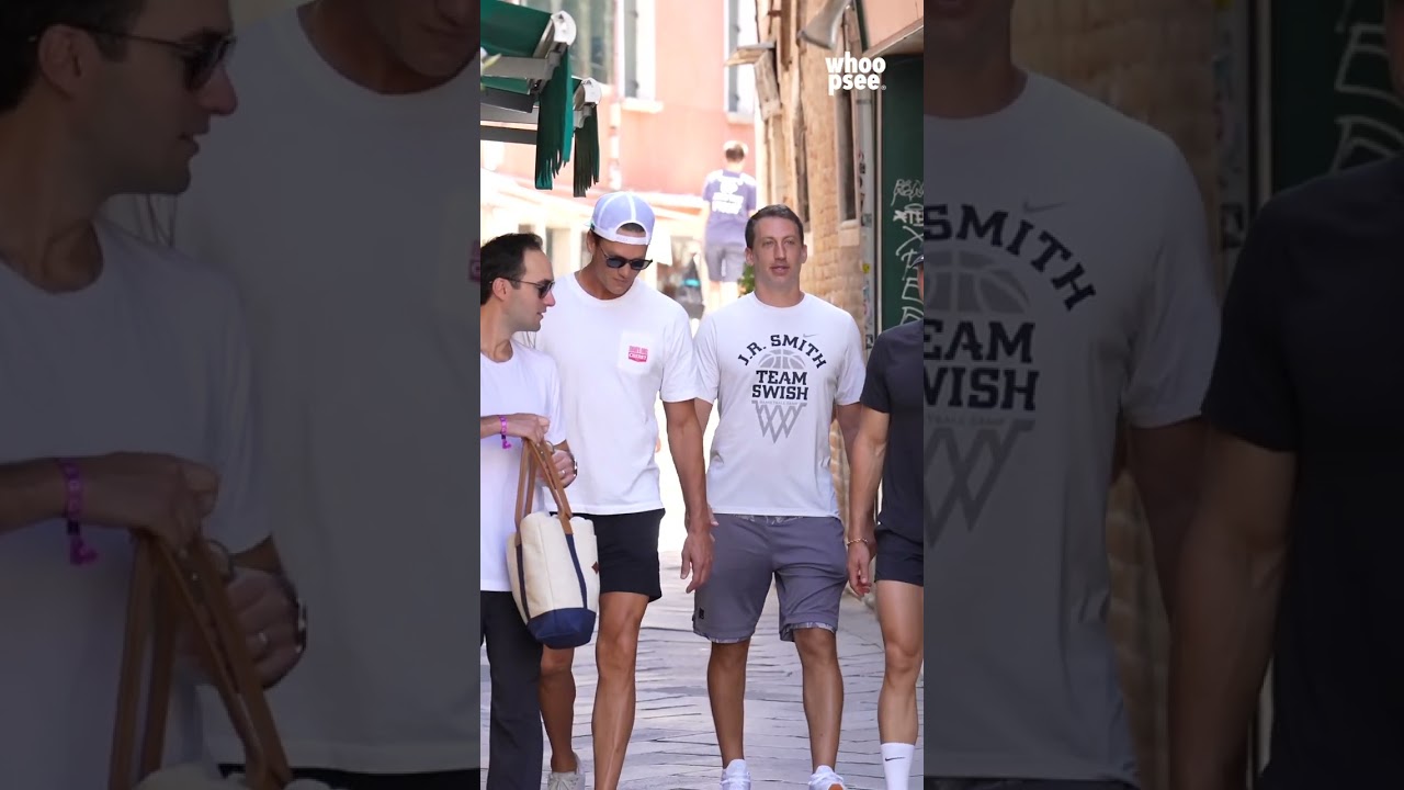 Orlando Bloom & Tom Brady in Venice for Bezos' Wedding