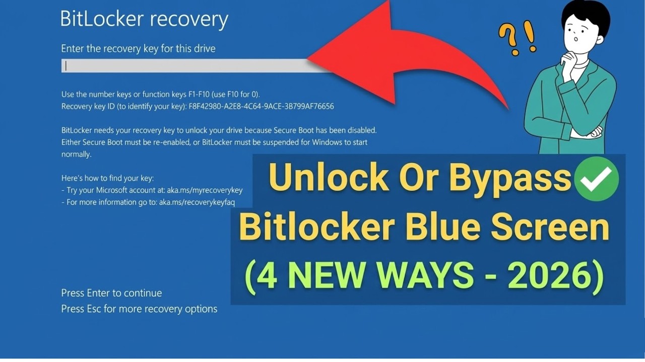 Bypass BitLocker Recovery Blue Screen in Windows 10/11 🔓