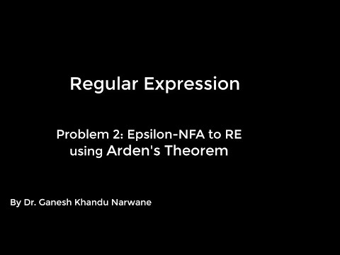 Regular Expression - Arden's Theorem ( Problem 2: Epsilon NFA to RE )