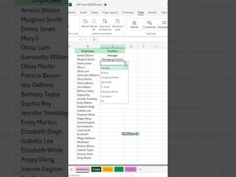 Data Validation in Excel  ✅ Excel tricks and tips 🔥🔥 #excel #exceltips #exceldata