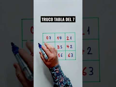 TRUCO MATEMATICO TABLA DEL 7 - Truco tabla del 7