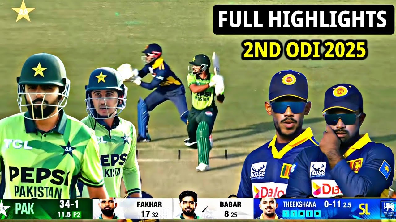 Pakistan vs Sri Lanka 2nd ODI 2025 Highlights | Exciting Moments & Key Plays 🏏