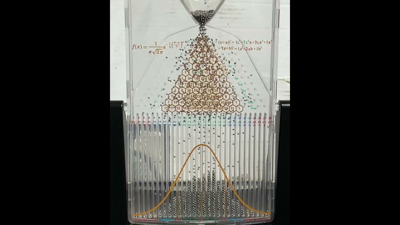 Watch the Galton Board in Action: Slow-Motion Plinko & Bell Curve 🎲