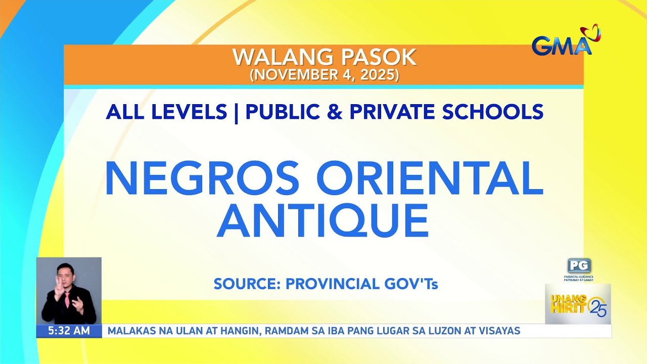 No Classes as of 5AM (Nov 4, 2025) | Unang Hirit