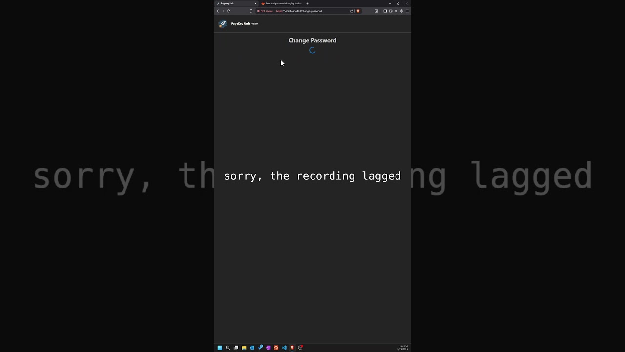 Change Password - PageKey Unit Progress 🔑