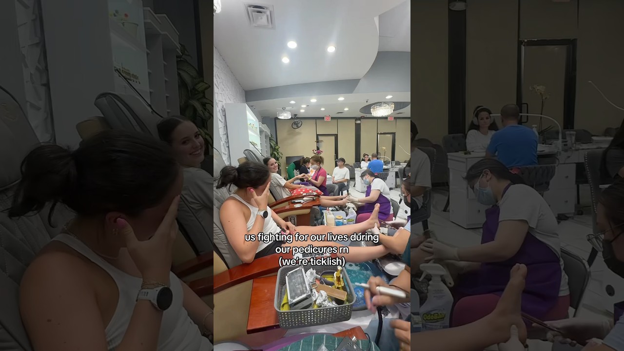 are you ticklish?🦶 #ellahperry #shorts #feed #ticklish #pedicure #relatable #bestfriends #nailsalon