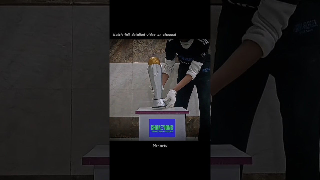 How to make icc champions trophy / how to make icc trophy #championstrophy MT-ARTS