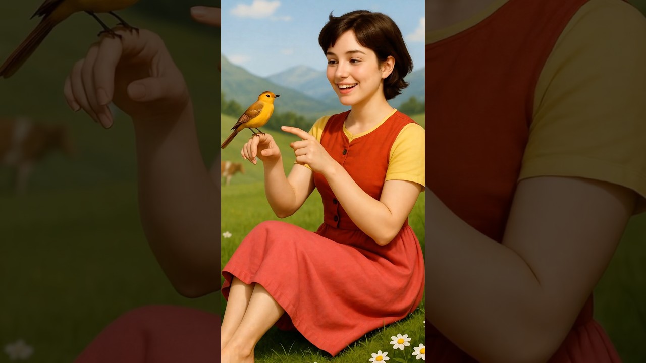 Heidi, Girl of the Alps in Real Life! 💖 Heartwarming Moment with Grandfather