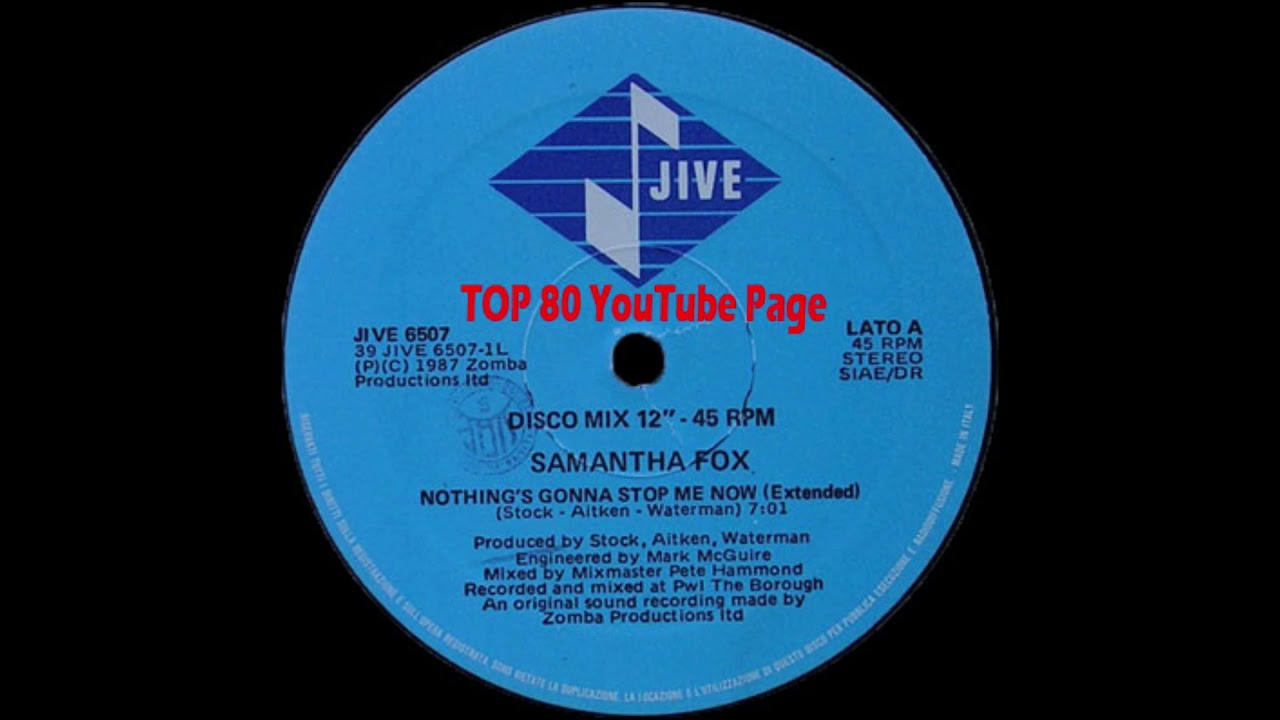 Samantha Fox - 'Nothing's Gonna Stop Me Now' (Pete Hammond Extended Remix) | 80s Dance Classic 🎶