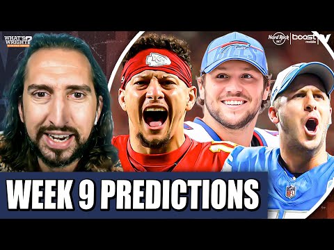 NFL Week 9 Predictions: Chiefs-Bills, Colts-Steelers, Broncos-Texans, Vikings-Lions | Nick Wright