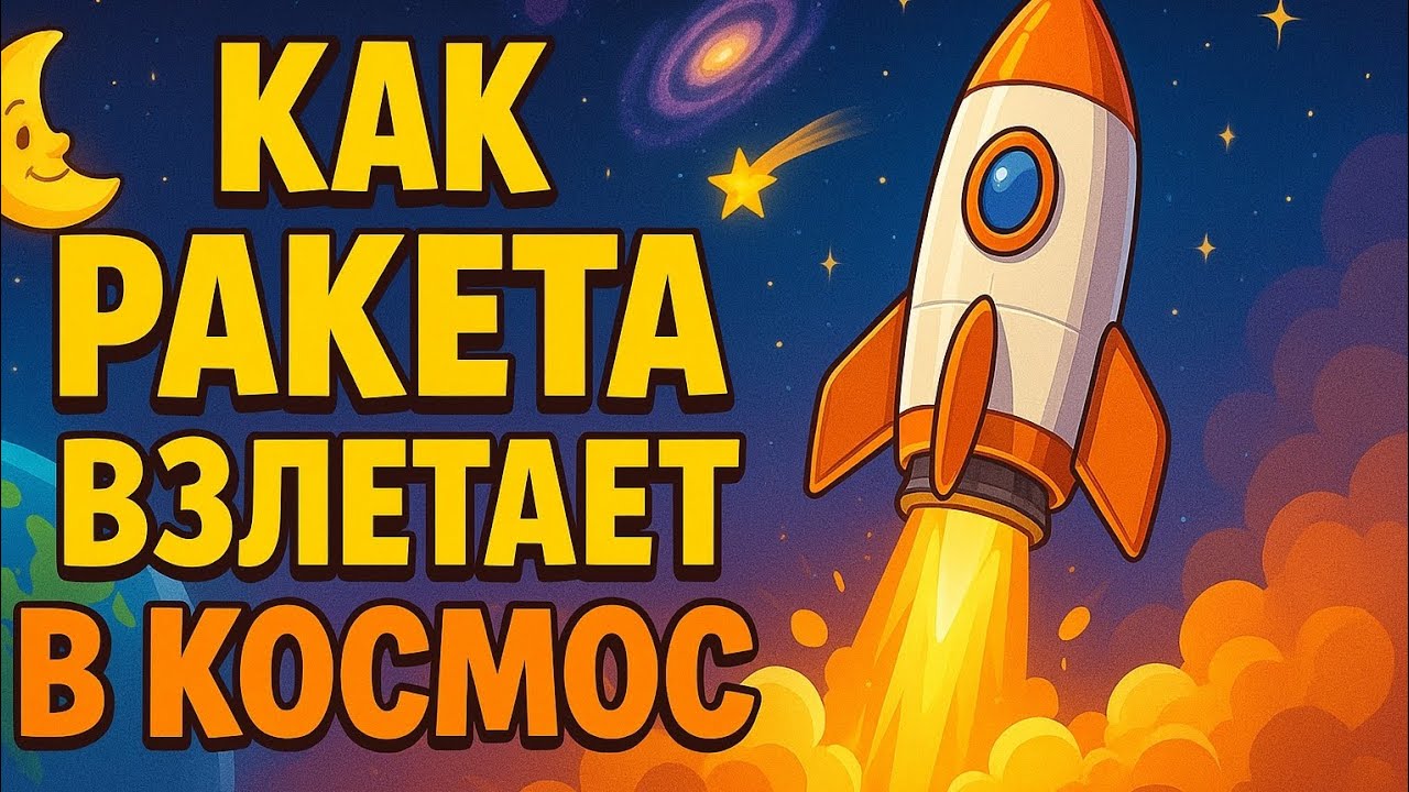 Как ракета взлетает в космос 🚀 для детей