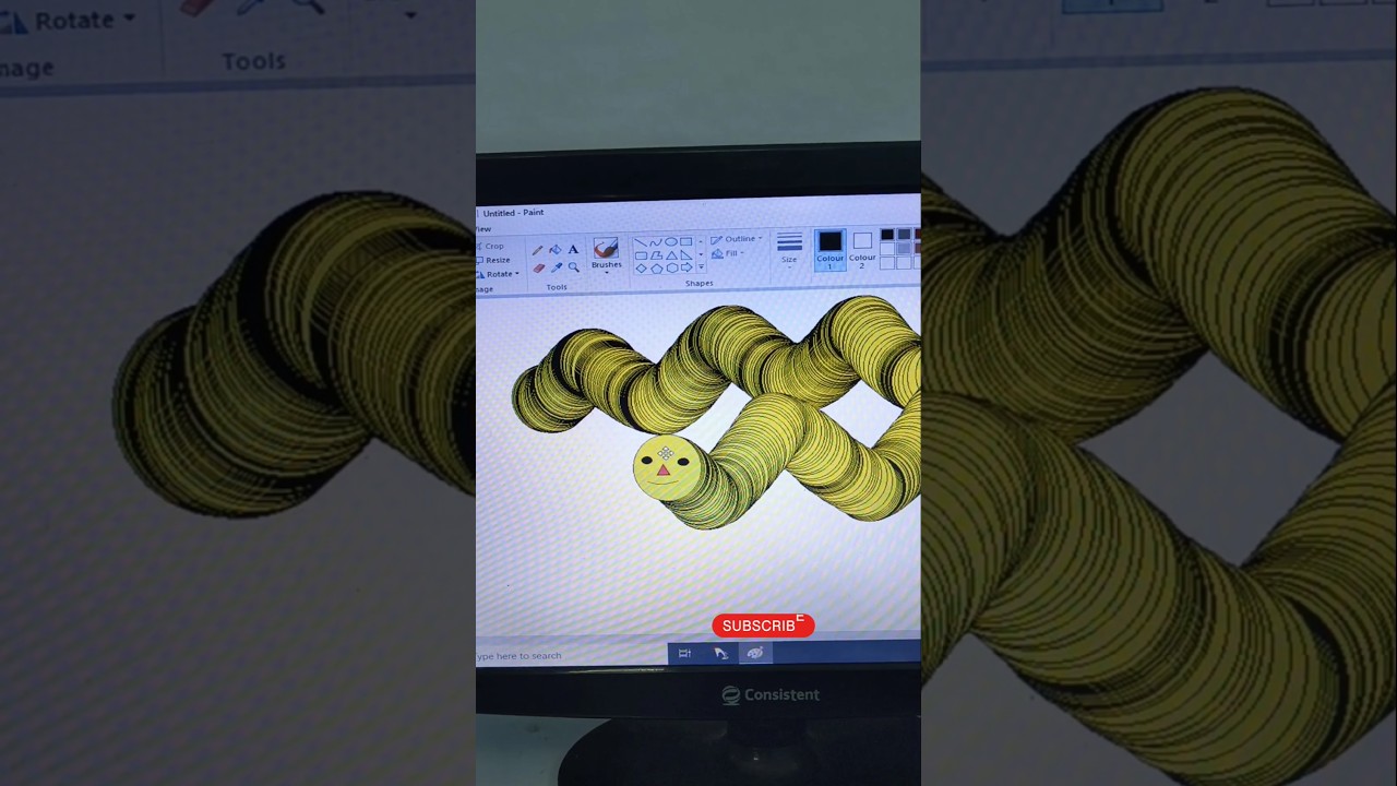 Draw a Snake in MS Paint 🎨