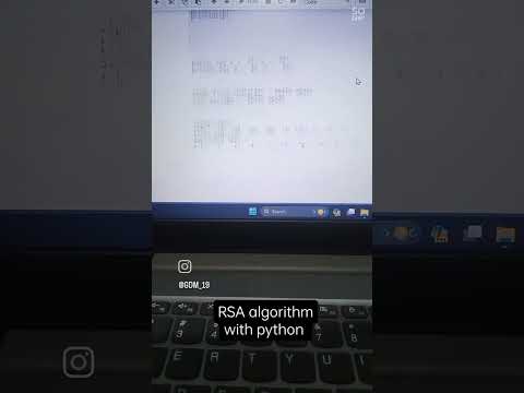 RSA algorithm with python #pythonprogramming #computernetworking #algorithm #dsa