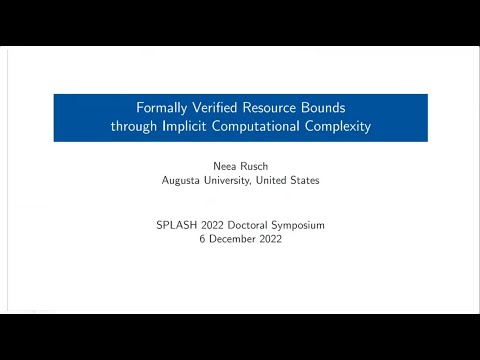 [Doctoral Symposium] Formally Verified Resource Bounds through Implicit Computational Complexity