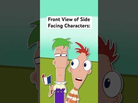 Front View of Side-Facing Characters on Cartoon Network