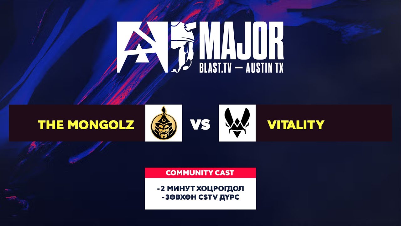 BLAST.tv 2025 Austin Major Playoffs: The MongolZ vs Vitality - MN Community Cast