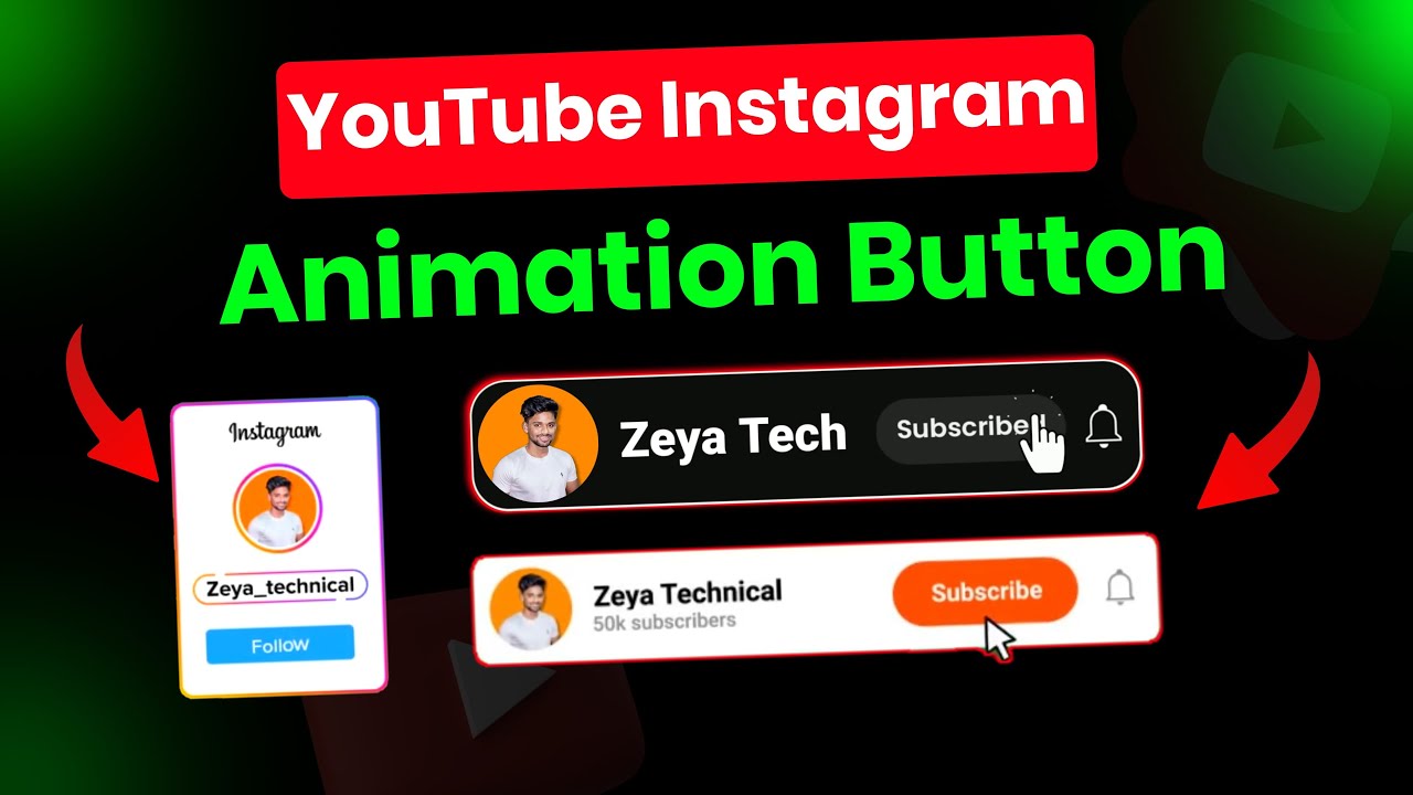 YouTube & Instagram Subscribe & Follow Animations 🎥