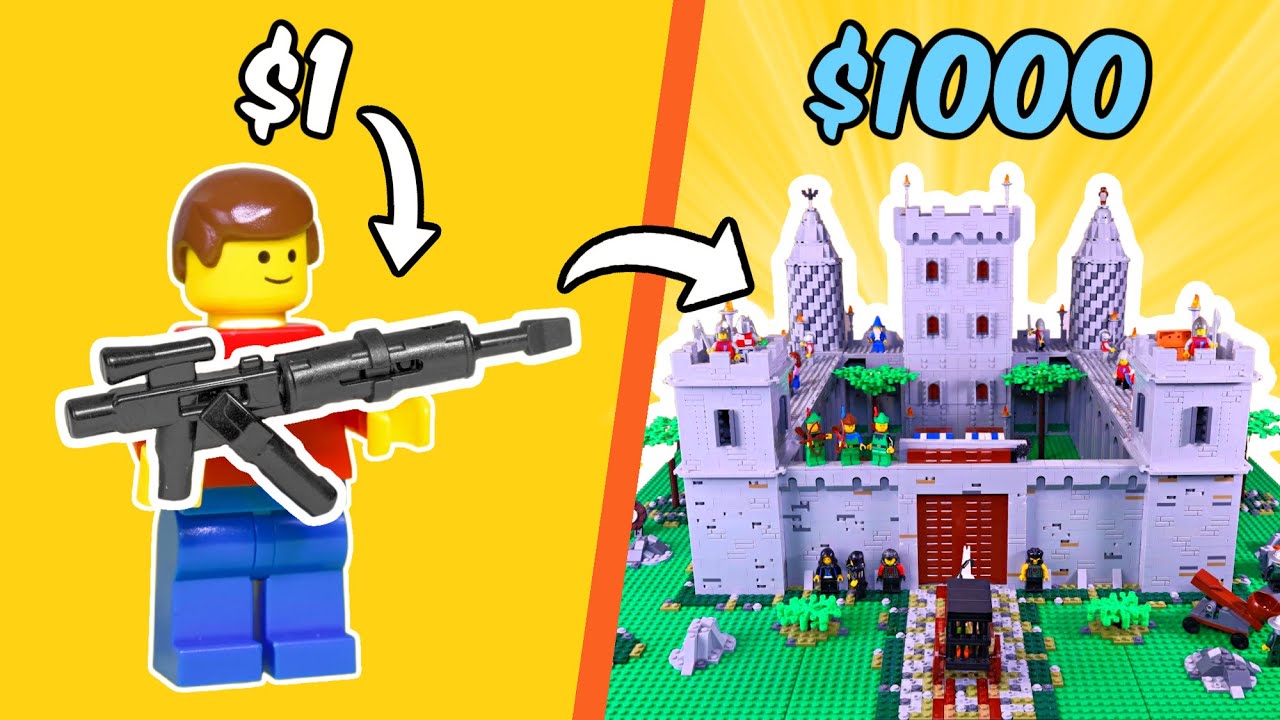 $1 vs $1000 LEGO Build Challenge 🧱