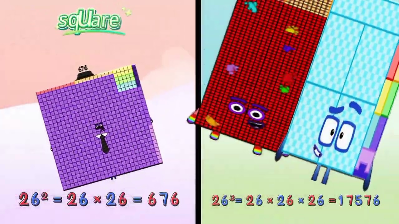 Learn square and cube on โ@Educationalcorner110(21 to 30) #numberblocks
