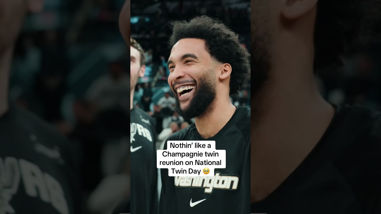 Justin Champagnie playing Julian on National Twin Day got us in our feels 🥹 #twins #nba #family