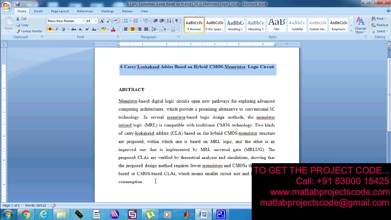 Innovative Carry Lookahead Adder Using Hybrid CMOS Memristor Technology ⚡