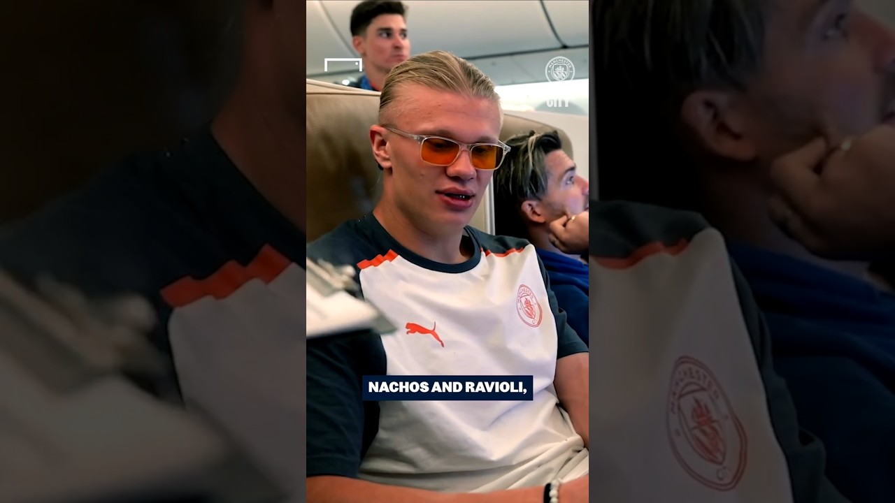 Erling Haaland's Hilarious Airplane Food Order 😂 | Football Star's Big Appetite