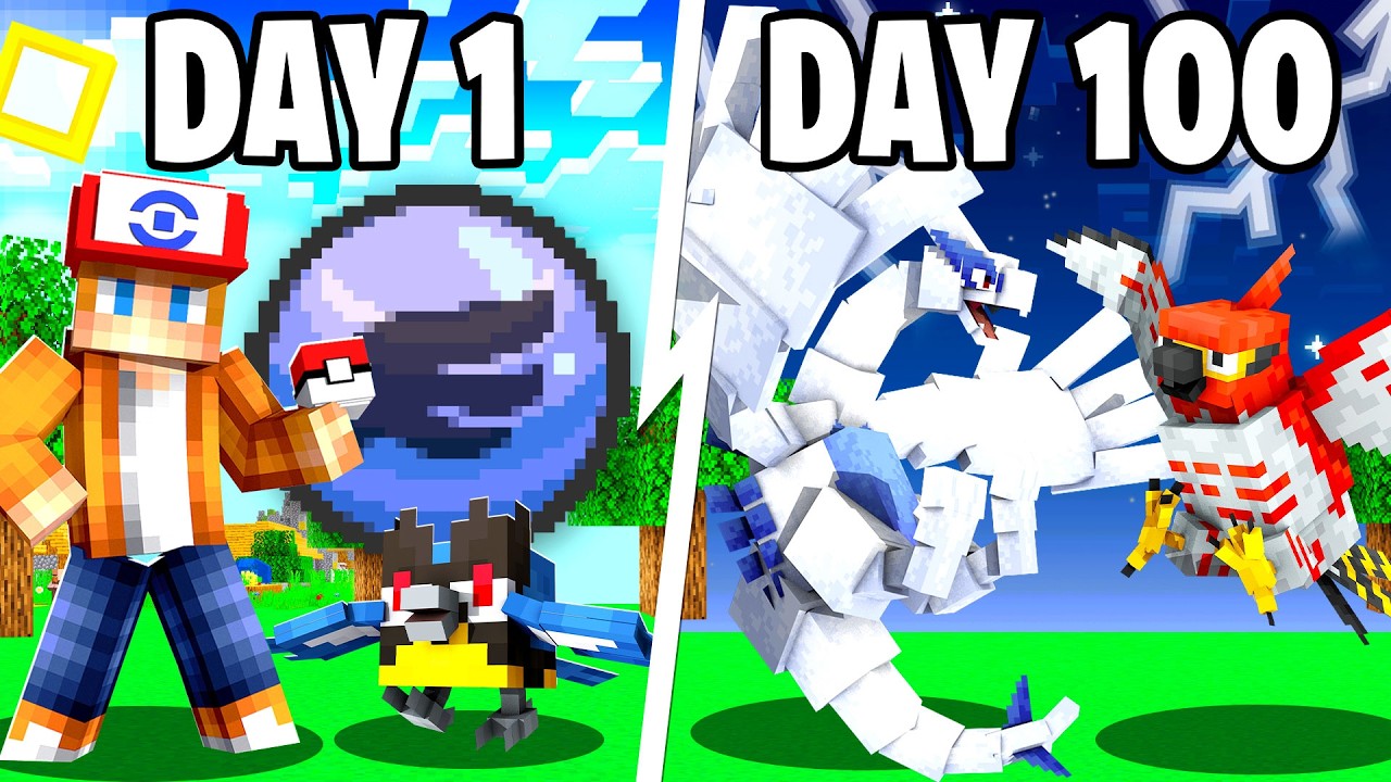 100 Days as a Flying Pokémon Trainer in Minecraft 🛫