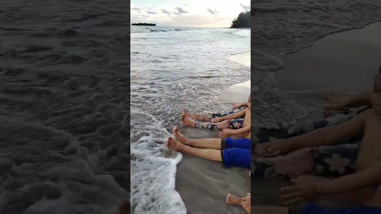 Kakak Zakia & Adek Zifran Main Pantai ๐