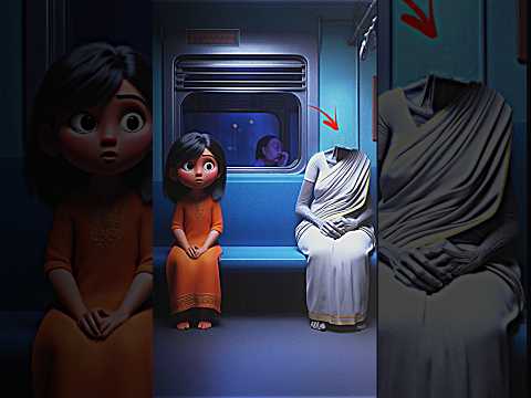 train ke andar चुड़ैल ☠️😱🤯 #shorts #ai #story #bhoot #shortvideo #kahani #trend #train