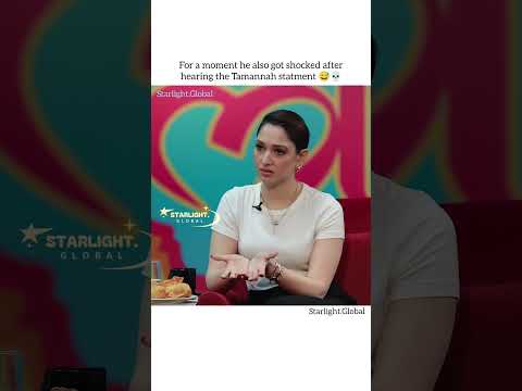 He also got shocked for a moment 😅 #tamannaahbhatia #aajkiraat #song #interview #viral #video #reels