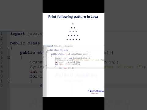 To print pyramid pattern in Java