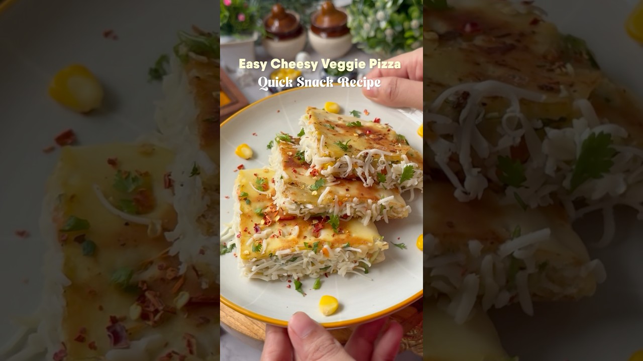 Quick & Easy Veggie Cheesy Pizza 🍕