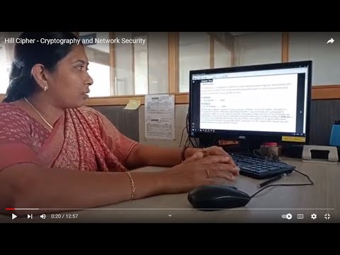 Hill Cipher - Cryptography and Network Security