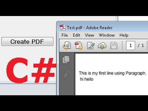 C# Tutorial 42: iTextSharp : How to create PDF file in C#