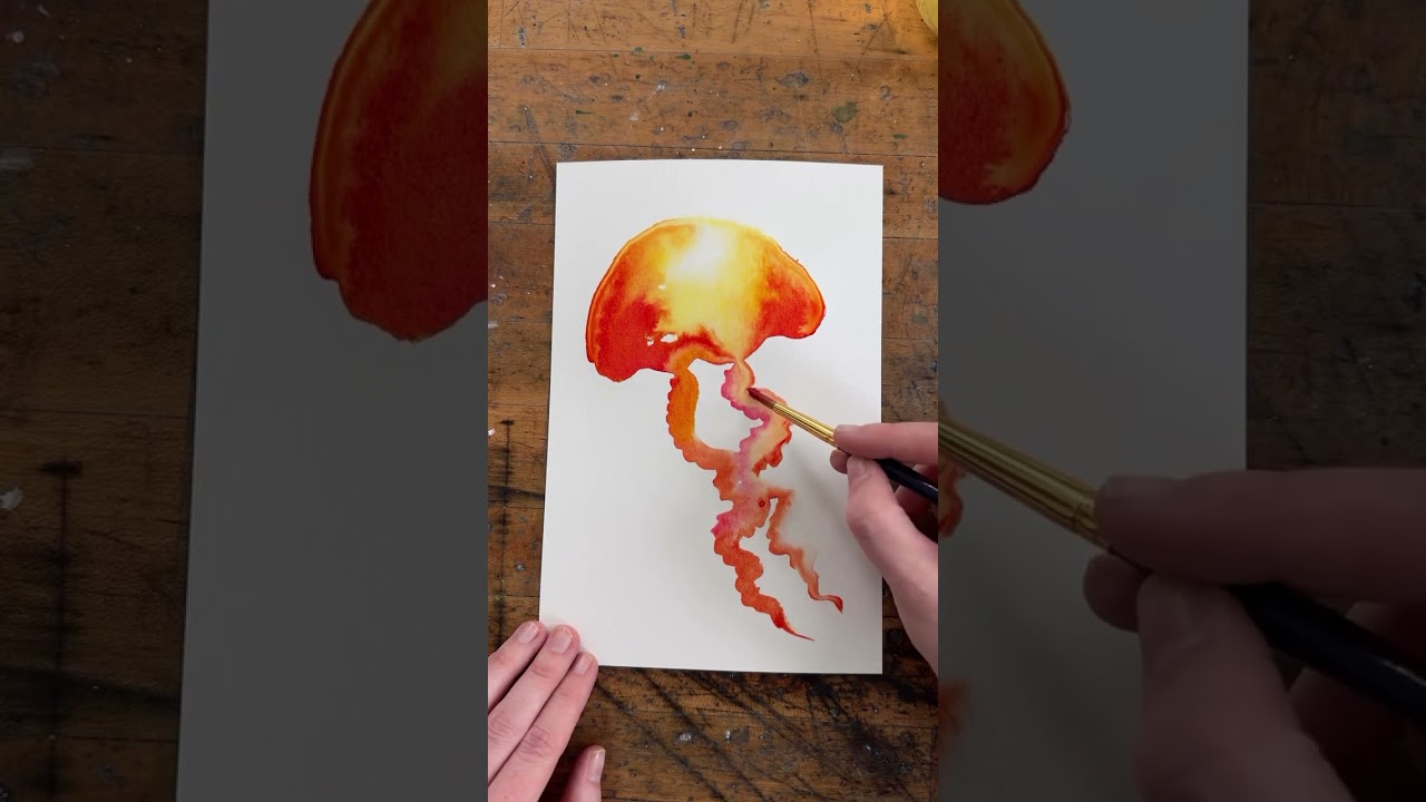 Easy Watercolor Painting for Beginners 🎨 | Step-by-Step Wet-on-Wet Technique
