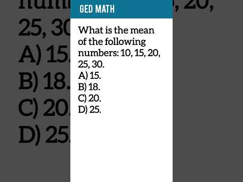 GED Math practice question 2025 | GED math practice test 2025