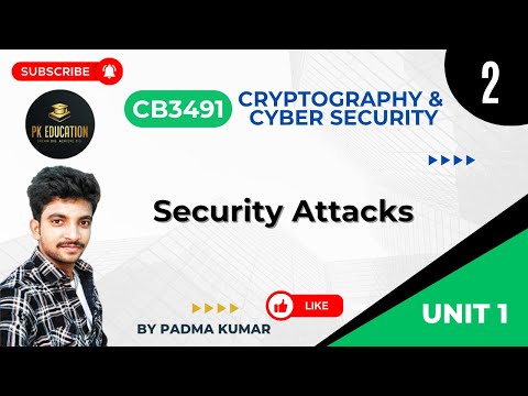 1.2 Security Attacks | Cryptography & Cyber Security | CB3491 | Anna University R2021 in Tamil