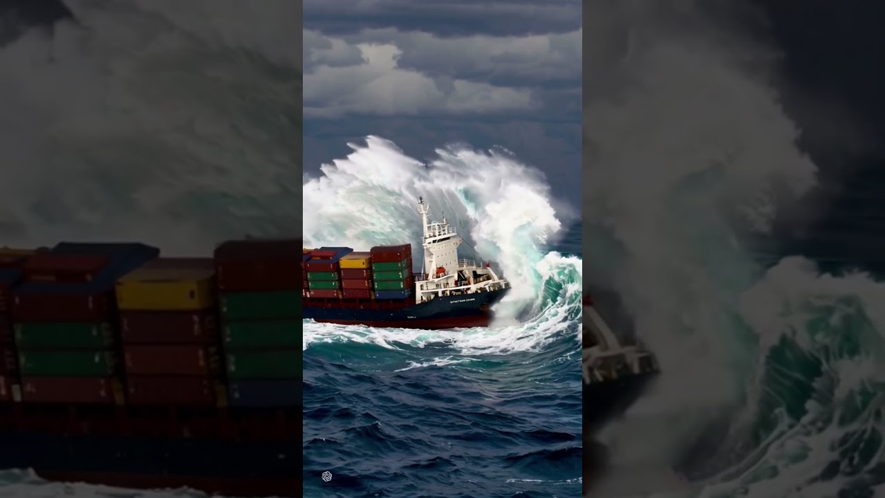 Cargo Ship vs. Monster Wave – Nature’s Ultimate Showdown! 🌊🚢