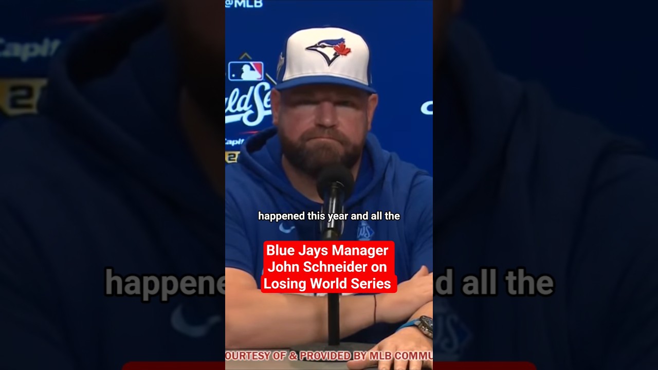 Blue Jays Manager John Schneider Reacts to Heartbreaking World Series Loss 🏆