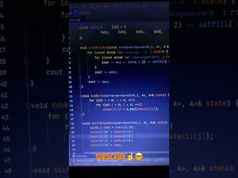 advanced encryption standard in c++#coding #codelife #ccoding #codinglife #computerprogramming